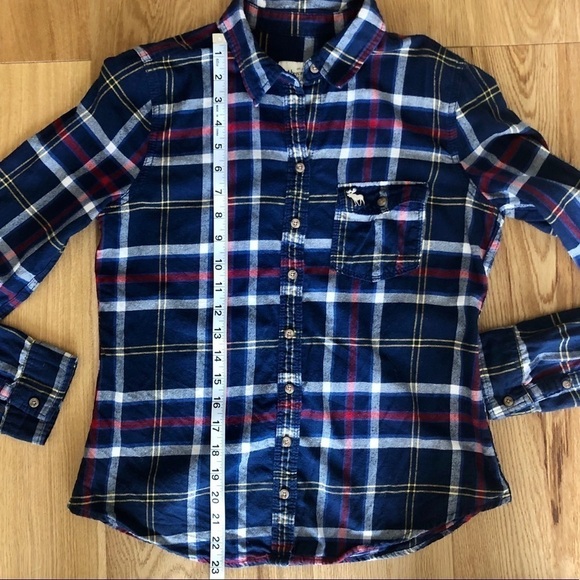 ABERCROMBIE & FITCH FLANNEL BUTTON DOWN SHIRT - M - Picture 7 of 7